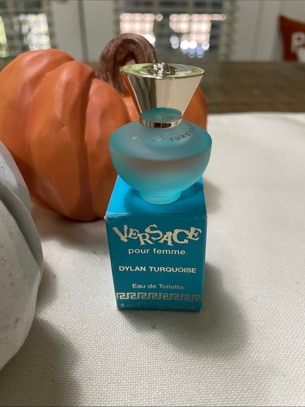 Versace Dylan Turquoise Mini Bottle - Turquoise and Silver